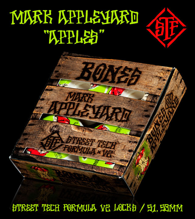 BONES Wheels STF Pro Appleyard Apple Skateboard Wheels