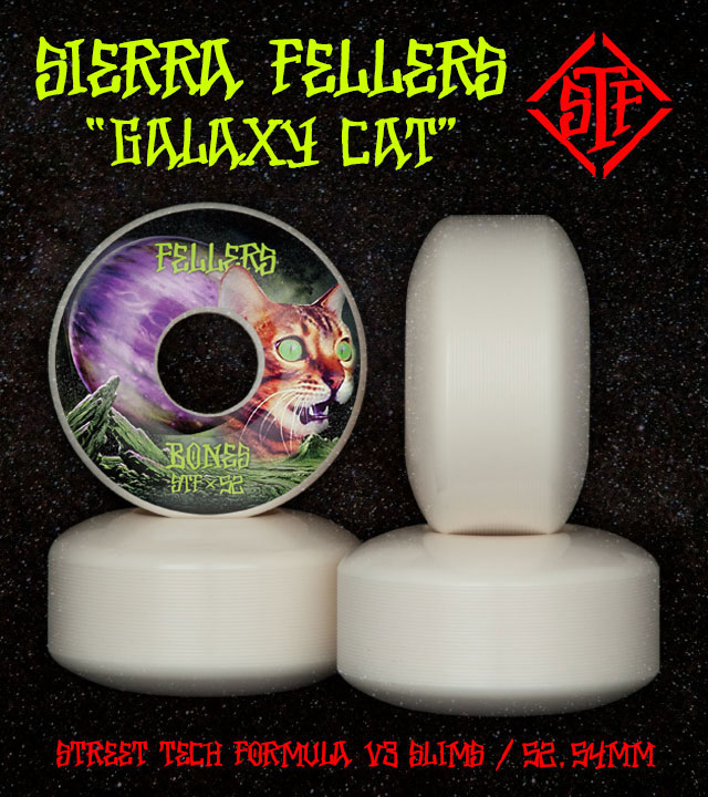 BONES Wheels STF Pro Fellers Galaxy Cat Skateboard Wheels