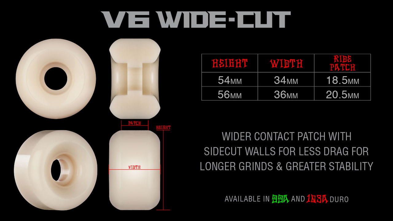 BONES Wheels V6 Wide-cut