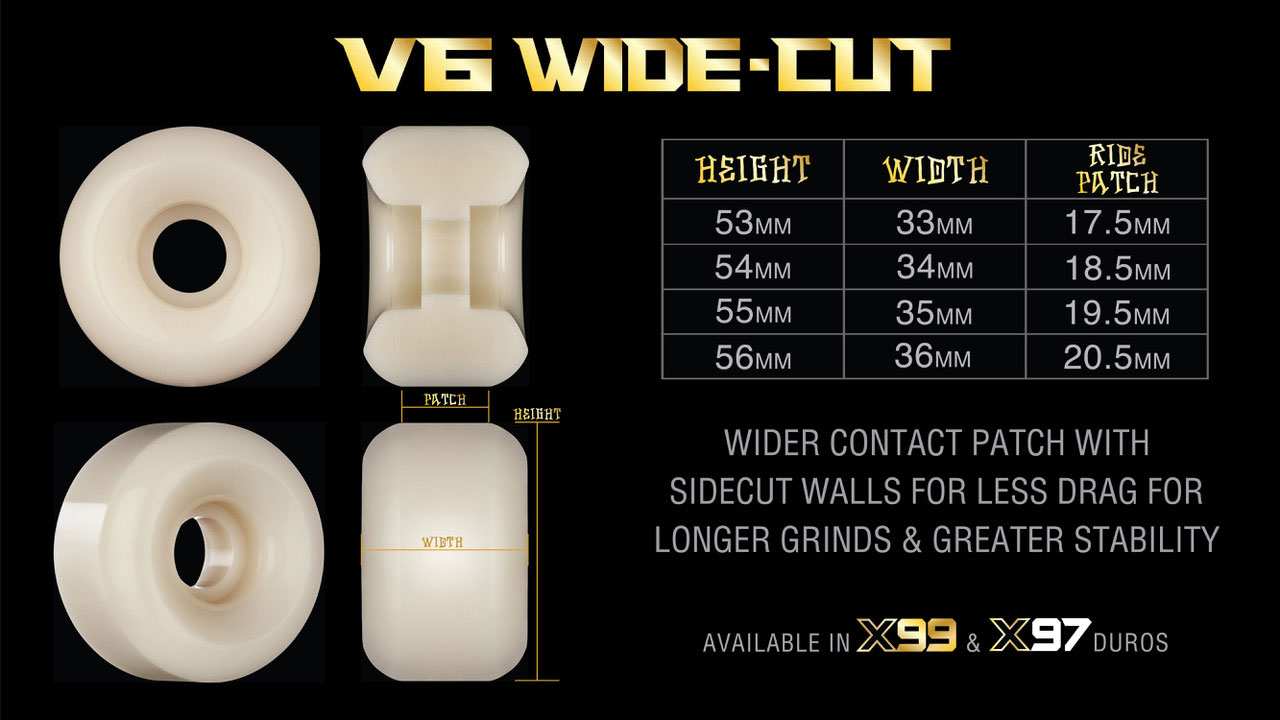 BONES Wheels V6 X-Formula Wide-cut